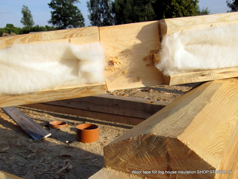 SHEEP WOOL for log home insulation, Siltināšanas materiāli